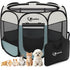 Siedihit — corral plegable de malla para perro y gato, talla chica, con funda