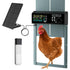 Puerta solar automática para gallinero — 6 modos con remoto, azul claro