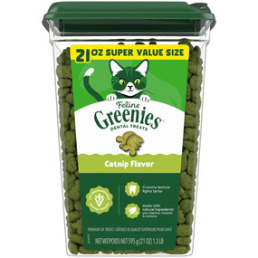 Greenies Feline — premios dentales para gato, sabor catnip, 595 g