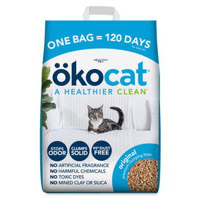 ökocat — arena aglutinante de madera natural para gato, sin aroma, 8.5 kg