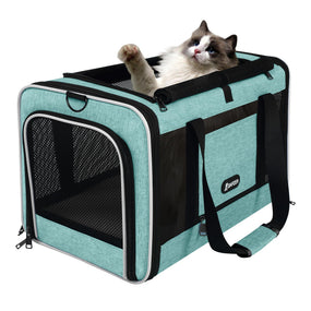 GAPZER — transportadora de tela ventilada para gato de 7 a 11 kg, 46 x 28 x 28 cm, turquesa