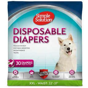 Simple Solution — pañales desechables para perra, talla XXL, 30 piezas