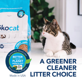 ökocat — arena aglutinante de madera natural para gato, sin aroma, 8.5 kg