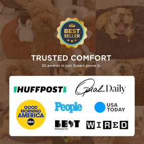 Bedsure — cama dona afelpada para perro mediano, 76 cm, camel