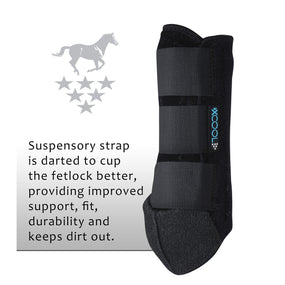 Professional's Choice 2XCOOL — Botas de protección para caballo, 4 piezas, talla M negra