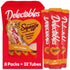 Delectables Squeeze Up — puré cremoso para gato en tubo, pollo, 32 tubos de 14 g