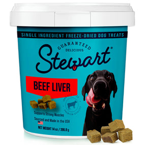 Stewart — premios liofilizados de hígado de res para perro y gato, 397 g