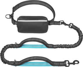 Correa con bolso para perro, tamaño M/ L, negro 