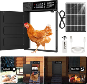 Automatic Chicken Coop Door, Large Size Solar Powered Coop Door