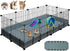 VISCOO 12 Panels Small Animal Playpen, 48" X 24" X 16" Guinea Pigs Cages