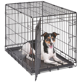MidWest iCrate — jaula plegable de una puerta para perro mediano, 77 x 49 x 55 cm