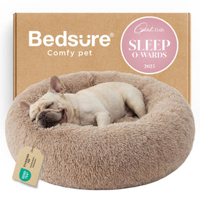 Bedsure — cama dona afelpada para perro mediano, 76 cm, camel