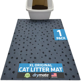 Drymate — tapete atrapa arena para arenero de gato, 71 x 91 cm, gris oscuro