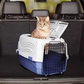 Amazon Basics — transportadora rígida de 2 puertas para perro y gato, 58 x 38 x 33 cm