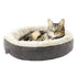 Loves Cabin — cama dona para gato y perro chico, 51 cm, base antiderrapante, gris