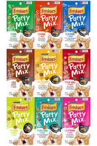 Friskies Party Mix — premios crujientes para gato, paquete de 9 sabores