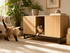 Casa Moderna de Madera para Gatos con Tapete Rascador