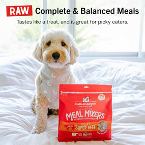 Freeze-Dried Raw Beef Meal Mixers- Dog Food Topper and Mixer - Made with 95% Grass-Fed Beef, Organs & Bone - Perfect for Picky Eaters - Grain-Free - 8 Oz