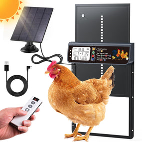Automatic Chicken Coop Door Solar Powered with Timer & Light Sensor