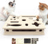 Cat Scratch Puzzle Enrichment Box, Large Solid Wood with Sandpaper Inside