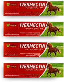 Ivermectin Horse Paste 1.87% – Apple Flavored – 6.08G Tube – for Horses up to 1250 Lb - 4 Pack