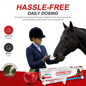 Ivermectin Horse Paste 1.87%, Horse Dewormer, Horse Wormer Syringe (6 Pack)