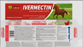 Ivermectin Horse Paste 1.87% – Apple Flavored – 6.08G Tube – for Horses up to 1250 Lb - 4 Pack