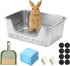 Stainless Steel Rabbit Sifting Litter Box (M)
