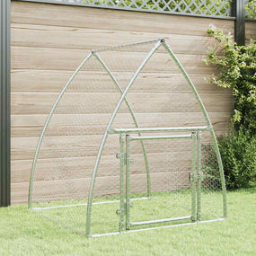 Gallinero plateado galvanizado